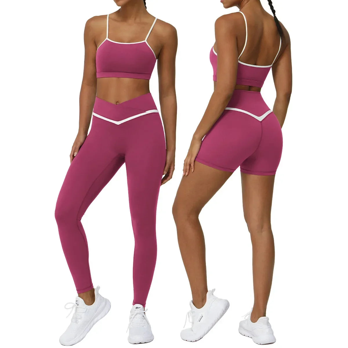 Cross Yoga Set Dames Trainingspak 2 Stuk Sport Outfit Comfort Ademend Kostuum voor Fitness Workout Kleding Wo'men Sportkleding Nieuw